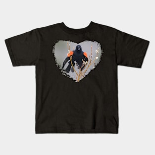 Red Wing Blackbird Kids T-Shirt